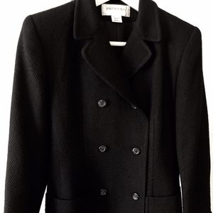 Jones NY Black Wool Peacoat Blazer 6P